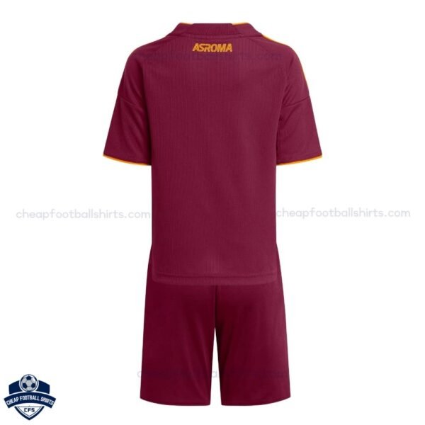 AS Roma Home Kids Football Kit 25/26 - Back View