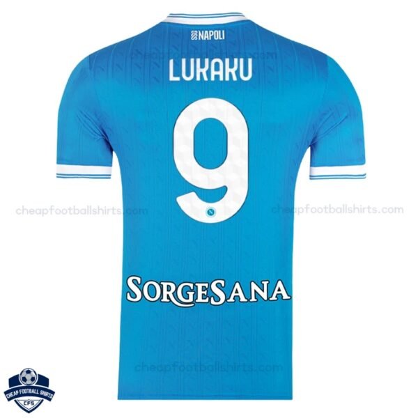 SSC Napoli Home Men Football Shirt 25/26 LUKAKU 9 - Back View - Back View
