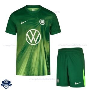 VfL Wolfsburg Home Kids Football Kit 25/26 - Front view