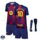 Barcelona Home Kids Football Kit 25/26 LAMINE YAMAL 10 (With Socks)