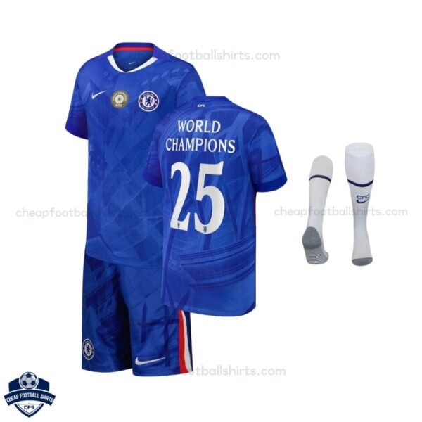 Chelsea CHAMPIONS 25 Home Kids Football Kit 2526