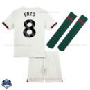 Chelsea ENZO 8 Away Kids Cheap Football Kit 2025/26 - Back View