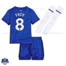 Chelsea ENZO 8 Home Kids Cheap Football Kit 2025/26 - Back View