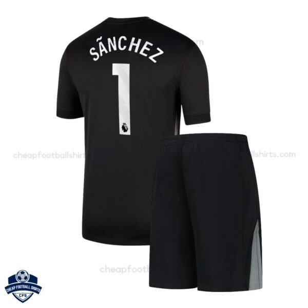 Chelsea SANCHEZ 1 Goalkeeper Kids Cheap Football Kit 2025/26 - Back View