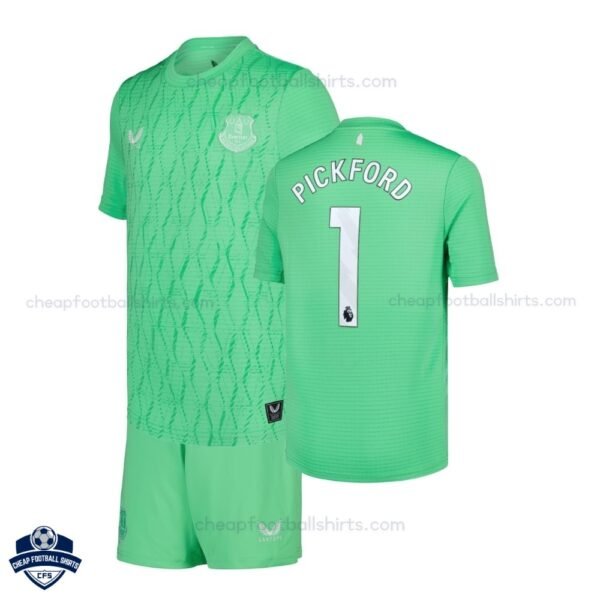 Everton PICKFORD 1 Goalkeeper Kids Cheap Football Kit 2025/26 - Overview