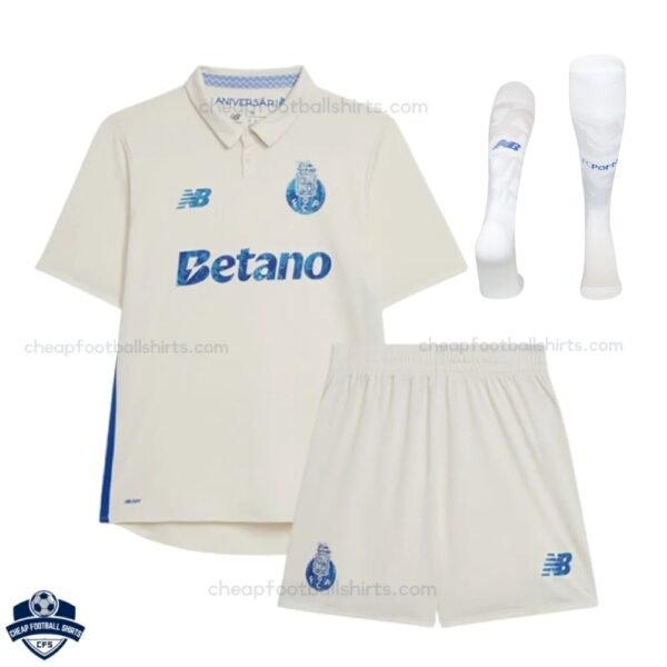 FC Porto Third Kids Cheap Football Kit 2025/26 - Front View with socks