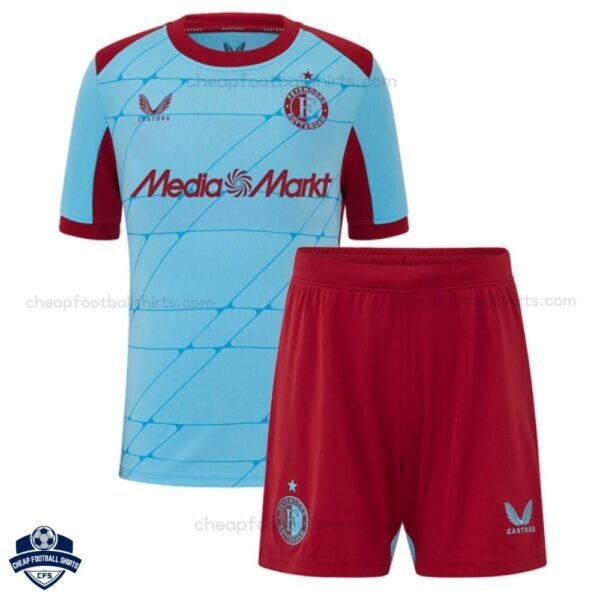 Feyenoord Third Kids Cheap Football Kit 202526 - Front View