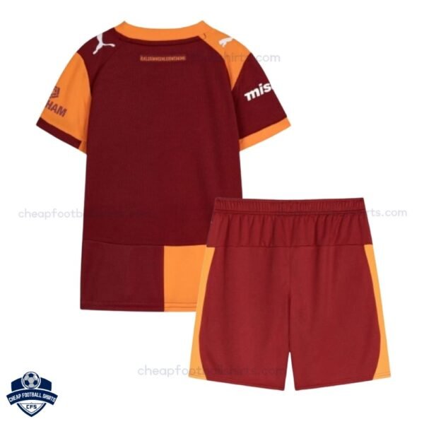 Galatasaray Home Kids Cheap Football Kit 2025/26 - Back View
