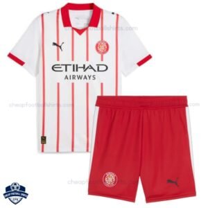 Girona Home Kids Cheap Football Kit 2025/26 - Front View