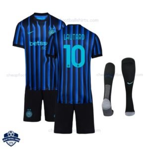 Inter Milan LAUTARO 10 Home Kids Cheap Football Kit 2025/26 - Overview