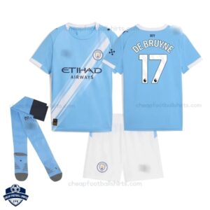Manchester City DE BRUYNE 17 Home Kids Cheap Football Kit 2025/26 - overview