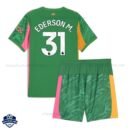 Manchester City EDERSON M. 31 Goalkeeper Kids Cheap Football Kit 202526 - Back View