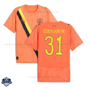 Manchester City EDERSON M. 31 Orange KidSuper Men Cheap Football Shirts 2025/26 - Overview