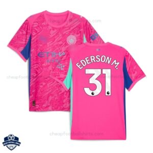 Manchester City EDERSON M. 31 Pink Goalkeeper Cheap Football Shirts 2025 26 - Overview