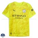 Manchester City EDERSON M. 31 Yellow Goalkeeper Cheap Football Shirts 2025/26 - Front View