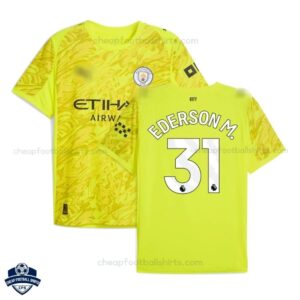 Manchester City EDERSON M. 31 Yellow Goalkeeper Cheap Football Shirts 2025/26 - Overview