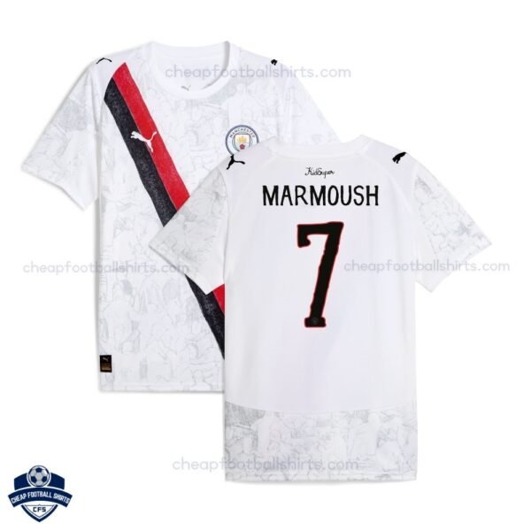 Manchester City MARMOUSH 7 White KidSuper Men Cheap Football Shirts 2025/26 - Overview