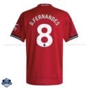 Manchester United B.FERNANDES 8 Home Cheap Football Shirts 2025/26 - Back View
