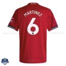 Manchester United L.MARTINEZ 6 Home Cheap Football Shirts 2025/26 - Back View