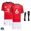 Manchester United L.MARTINEZ 6 Home Kids Cheap Football Kit 2025/26 - Overview