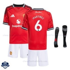 Manchester United L.MARTINEZ 6 Home Kids Cheap Football Kit 2025/26 - Overview