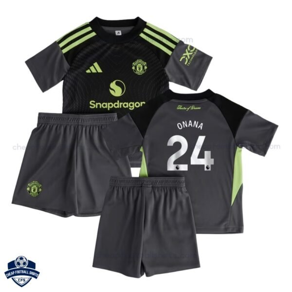 Manchester United ONANA 24 Goalkeeper Kids Cheap Football Kit 2025/26 - Overview