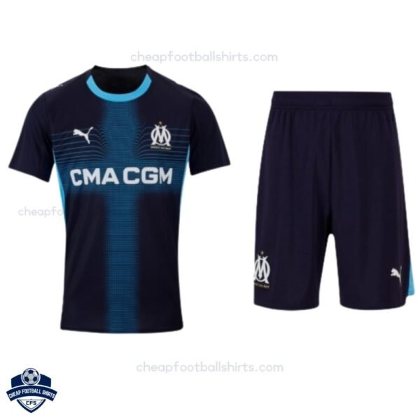 Olympique Marseille Away Kids Cheap Football Kit 2025/26 - Front View