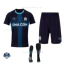 Olympique Marseille Away Kids Cheap Football Kit 2025/26 - Front View with socks