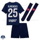 PSG N.Mendes 25 Home Kids Cheap Football Kit 2025/26 - Overview