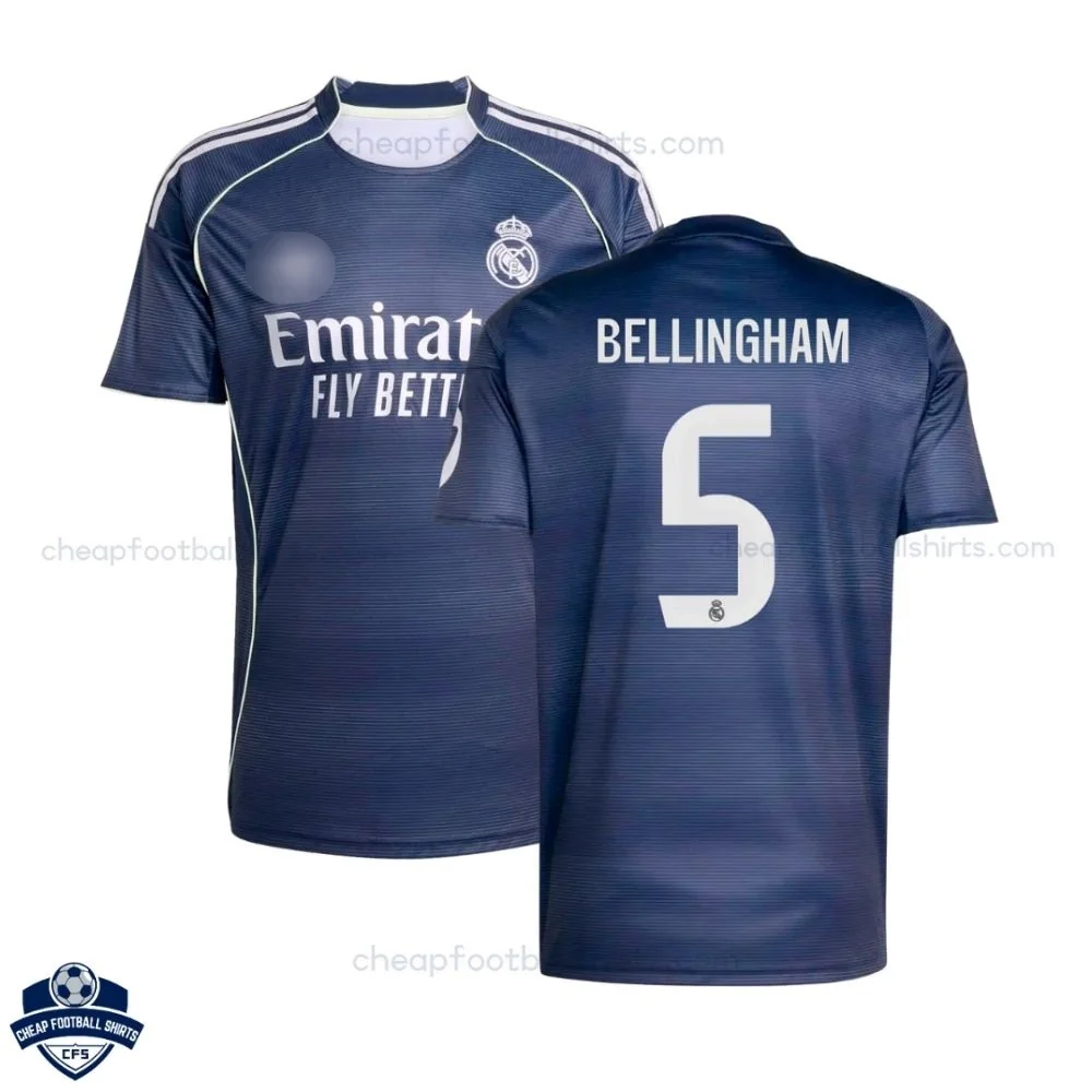 Real Madrid Away Men Football Shirt 25/26 BELLINGHAM 5