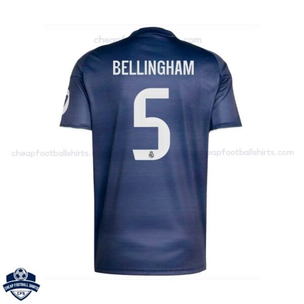 Real Madrid Away Men Football Shirt 25/26 BELLINGHAM 5 - Back View
