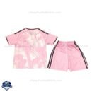 Real Madrid Pink Special Edition Kids Cheap Football Kit 2025/26 - Back View