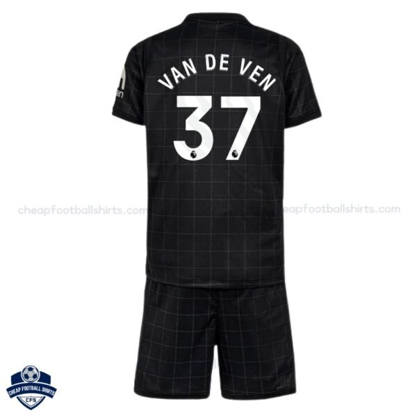 Tottenham Hotspur VAN DE VEN 37 Away Kids Cheap Football Kit 2025/26 - Back View
