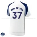 Tottenham Hotspur VAN DE VEN 37 Home Cheap Football Shirts 2025/26 - Back view