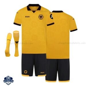 Wolves Home Kids Football Kit 25/26 with socks