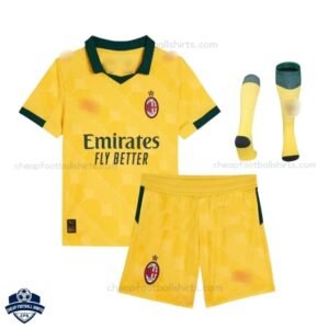 AC Milan Third Kids Football Kit 25/26 - Front View
