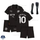 Manchester City Away Kids Football Kit 25/26 GREALISH 10 - overview
