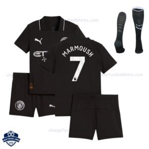 Manchester City Away Kids Football Kit 25/26 MARMOUSH 7