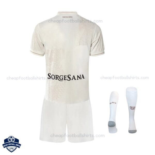 SSC Napoli Away Kids Football Kit 25/26 - Back View