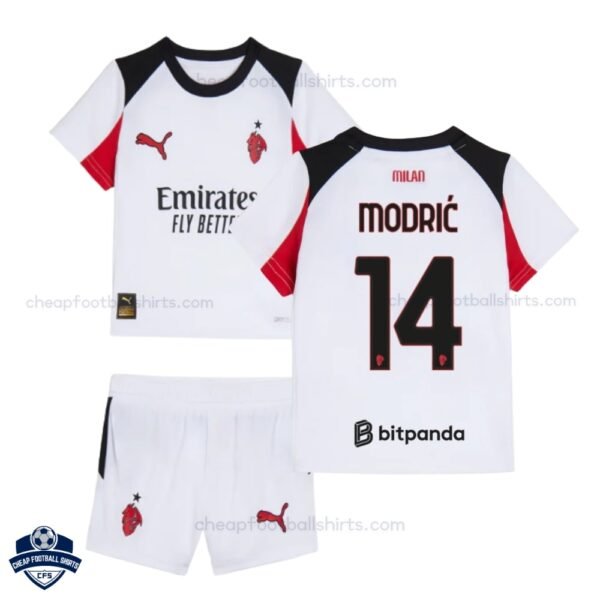 AC Milan MODRIĆ 14 Away Kids Cheap Football Kit 2025/26 _Overview