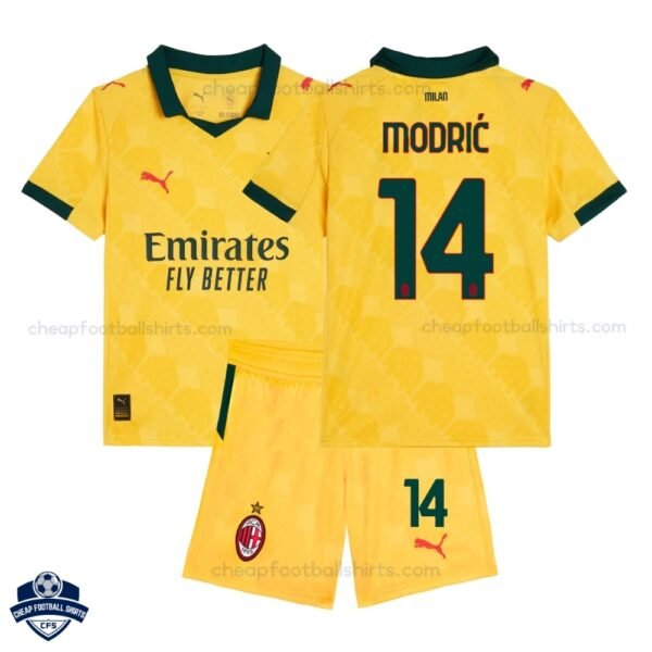 AC Milan MODRIĆ 14 Third Kids Cheap Football Kit 2025/26 - Overview