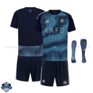 Al Nassr Away Kids Cheap Football Kit 2025 26 - Overview with socks