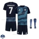 Al Nassr Away Kid Cheap Football Kit 25/26 RONALDO 7 - Overview with socks