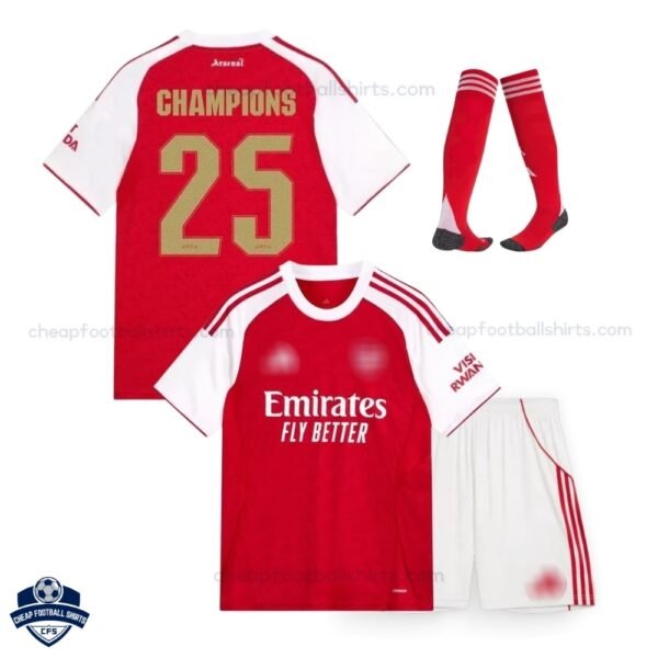 Arsenal CHAMPIONS 25 Home Kids Football Kit 25/26 - Overview