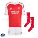 Arsenal GYÖKERES 14 Home Kids Cheap Football Kit 2025/26_Front View