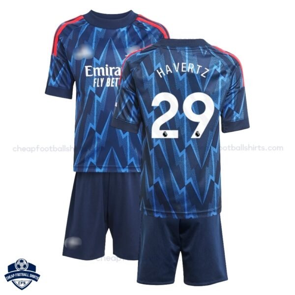 Arsenal Away Kids Football Kit 25/26 HAVERTZ 29 - Overview
