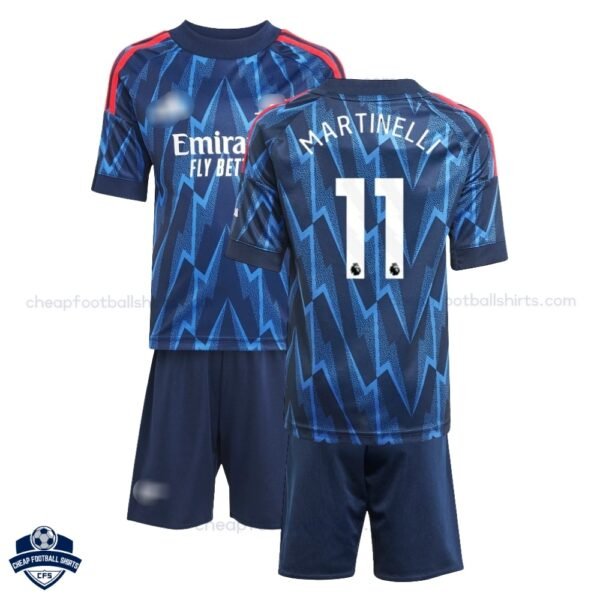 Arsenal Away Kids Football Kit 25/26 MARTINELLI 11 - Overview