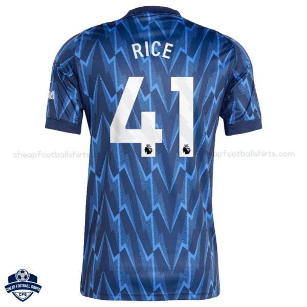 Arsenal Away Men Football Shirt 25/26 RICE 41 - Back View