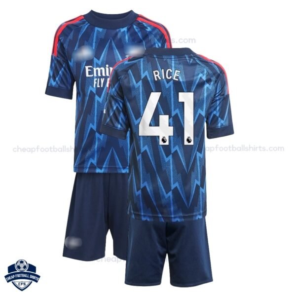 Arsenal Away Kids Football Kit 25/26 RICE 41 - Overview