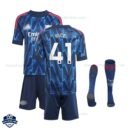 Arsenal Away Kids Football Kit 25/26 RICE 41 - Overview with socks